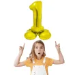 balon foliowy smart cyfra 1 stojaca zloty godan 28 dgt