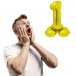 balon foliowy smart cyfra 1 stojaca zloty godan 28 dgt