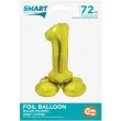 balon foliowy smart cyfra 1 stojaca zloty godan 28 dgt