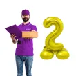 balon foliowy smart cyfra 2 stojaca zloty godan 28 dgt