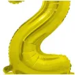 balon foliowy smart cyfra 2 stojaca zloty godan 28 dgt