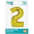 balon foliowy smart cyfra 2 zloty godan 30 dgt