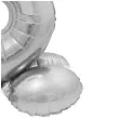 balon foliowy smart cyfra 3 stojaca srebrny godan 28 dgt