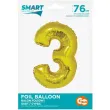 balon foliowy smart cyfra 3 zloty godan 30 dgt
