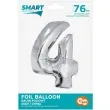 balon foliowy smart cyfra 4 srebrny godan 30 dgt