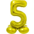 balon foliowy smart cyfra 5 stojaca zloty godan 28 dgt