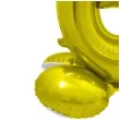 balon foliowy smart cyfra 6 stojaca zloty godan 28 dgt