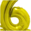 balon foliowy smart cyfra 6 stojaca zloty godan 28 dgt