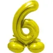 balon foliowy smart cyfra 6 stojaca zloty godan 28 dgt