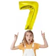 balon foliowy smart cyfra 7 zloty godan 30 dgt