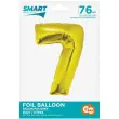 balon foliowy smart cyfra 7 zloty godan 30 dgt