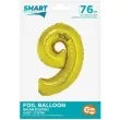 balon foliowy smart cyfra 9 zloty godan 30 dgt