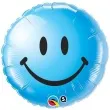 balon foliowy smile niebieski qualatex 18 rnd