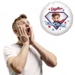balon foliowy super chlopak bohater bialy 18 rnd