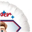 balon foliowy super chlopak bohater bialy 18 rnd