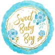 balon foliowy sweet baby boy baby shower blekitny amscan 18 shp