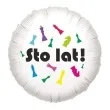 balon foliowy szachy sto lat bialy 18