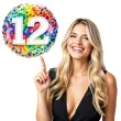 balon foliowy teczowe konfetti 12 qualatex 18 rnd
