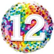 balon foliowy teczowe konfetti 12 qualatex 18 rnd
