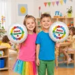 balon foliowy teczowy dzien dziecka 18 rnd
