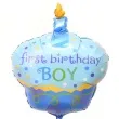 balon foliowy torcik first birthday boy niebieski 14 shp