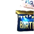 balon foliowy tort urodzinowy happy birthday jix 24 shp