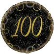 balon foliowy urodziny 100 glitz unique 18 rnd
