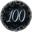 balon foliowy urodziny 100 glitz unique 18 rnd