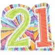 balon foliowy urodziny 21 amscan 28 shp