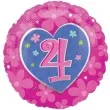 balon foliowy urodziny 4 rozowy amscan 18 rnd