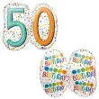 balon foliowy urodziny 50 rainbow birthday amscan 25 shp