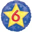 balon foliowy urodziny 6 granatowy amscan 18 rnd