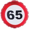 balon foliowy urodziny 65 traffic birthday czerwony funny fashion 18 rnd