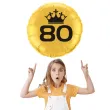 balon foliowy urodziny 80 zloty 18 rnd