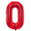 balon foliowy urodziny cyfra 0 czerwony partydeco 34 dgt