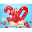 balon foliowy urodziny cyfra 0 czerwony partydeco 34 dgt