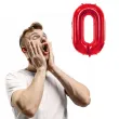 balon foliowy urodziny cyfra 0 czerwony partydeco 34 dgt