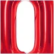 balon foliowy urodziny cyfra 0 czerwony partydeco 34 dgt