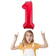 balon foliowy urodziny cyfra 1 czerwony partydeco 34 dgt