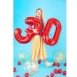 balon foliowy urodziny cyfra 2 czerwony partydeco 34 dgt