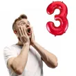 balon foliowy urodziny cyfra 3 czerwony partydeco 34 dgt