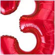 balon foliowy urodziny cyfra 3 czerwony partydeco 34 dgt