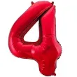 balon foliowy urodziny cyfra 4 czerwony partydeco 34 dgt