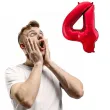 balon foliowy urodziny cyfra 4 czerwony partydeco 34 dgt
