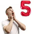 balon foliowy urodziny cyfra 5 czerwony partydeco 34 dgt