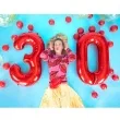 balon foliowy urodziny cyfra 6 czerwony partydeco 34 dgt