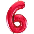 balon foliowy urodziny cyfra 6 czerwony partydeco 34 dgt