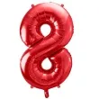 balon foliowy urodziny cyfra 8 czerwony partydeco 34 dgt
