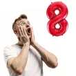 balon foliowy urodziny cyfra 8 czerwony partydeco 34 dgt