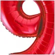 balon foliowy urodziny cyfra 9 czerwony partydeco 34 dgt